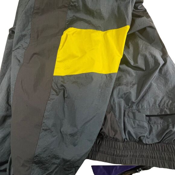 Adidas Street Shape Urban Logo Mens S Nylon Woven Grey Blue Track Pants GM6509 - Picture 13 of 15